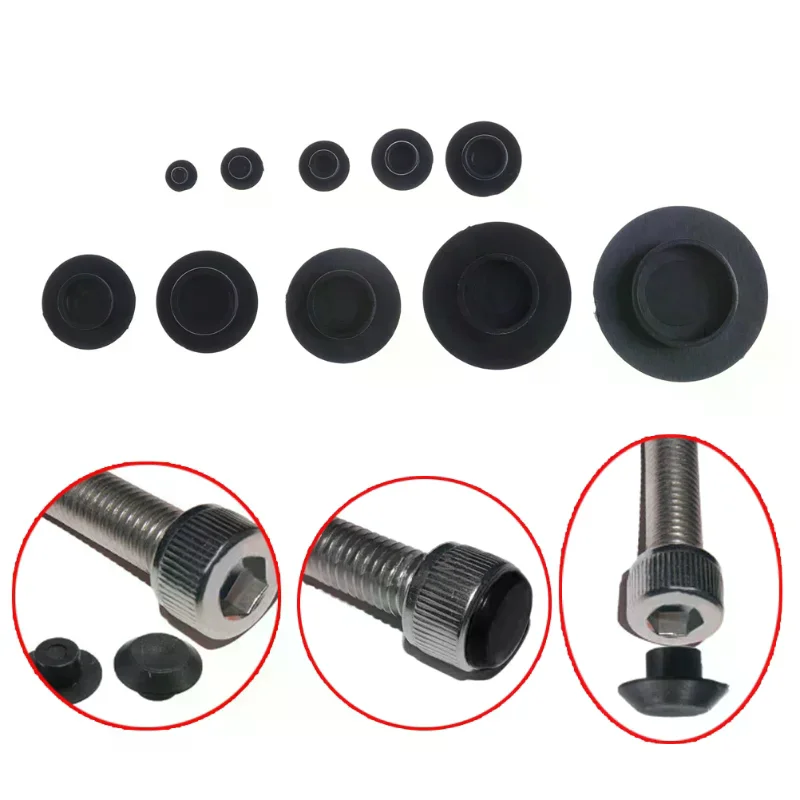 10Pcs Hex Socket Allen Bolt Screw Nut Hexagon Head Cover Cap Protector M4,M5, M6, M8, M10,M12
