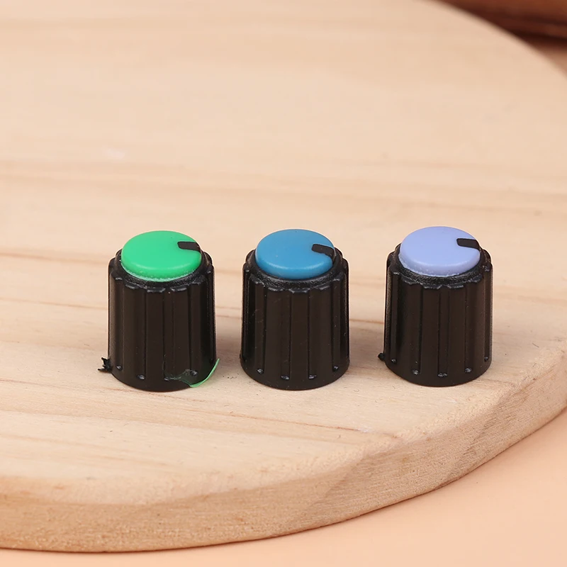 Dwukolorowe pokrętła sterujące 20 sztuk - nakładki na potencjometr 10x12mm z otworem na trzpień 6mm, uniwersalne do przełączników głośności i enkoderów obrotowych
