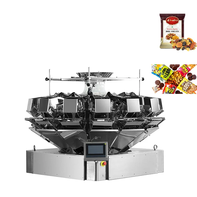 Multifunction Multihead Weigher Automat Weighing Filling Cookies Nitrogen Potato Chip Dried Fruit Packaging Machine