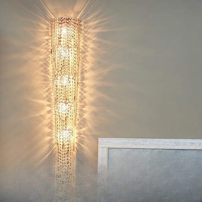 Crystal wall lamp light luxury modern hotel villa club engineering lighting source