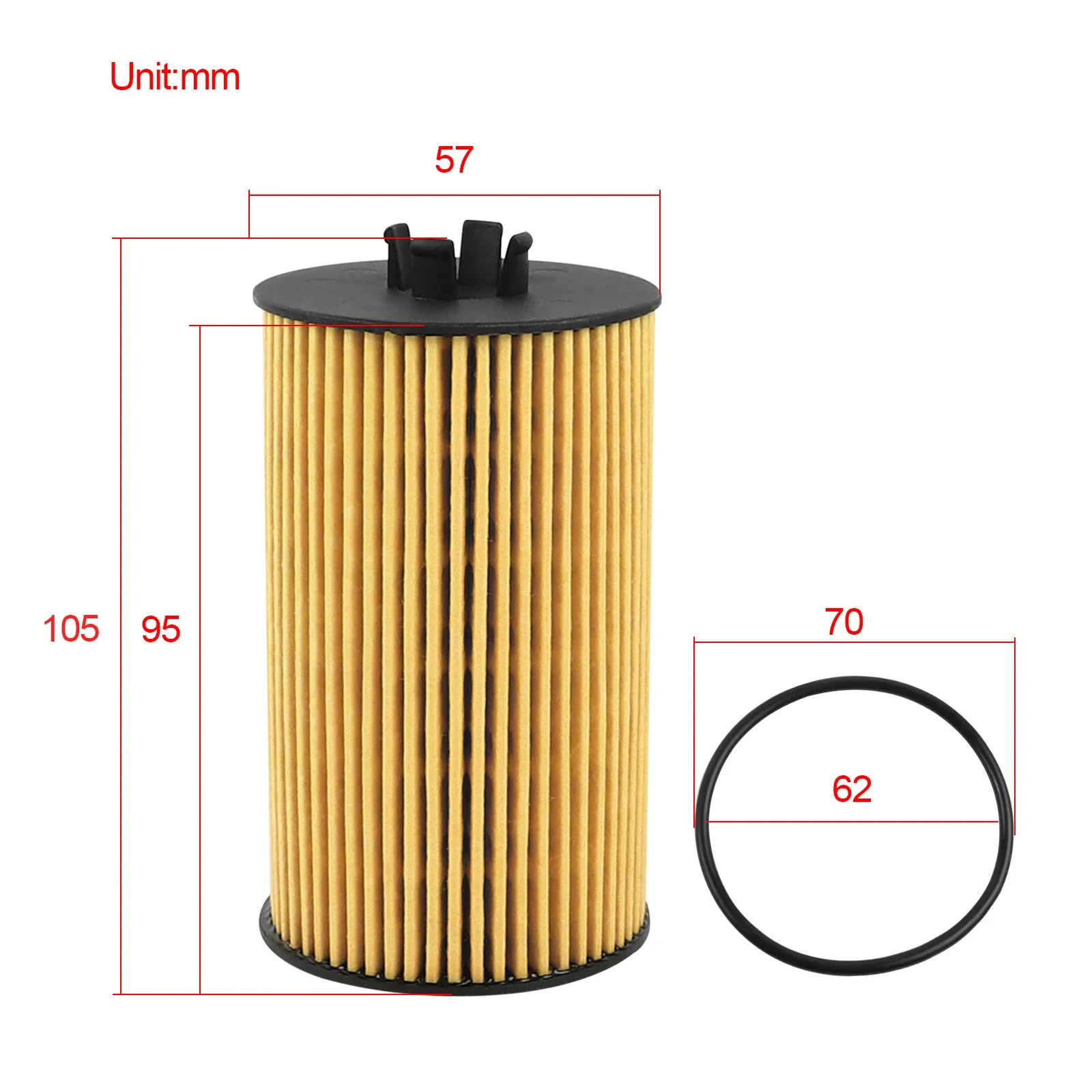 2pcs Oil Filter for Chevy Cruze Colorado Aveo Sonic Malibu Trax Canyon Equinox GMC Canyon Terrain Buick Cascada Encore 1.4L 1.6L