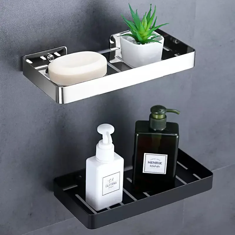 

Soap Dish Holder Wall Mounted Single Layer Stainless Steel Golden Organizer Shelves for Bathroom Household Soap Holder Shelf