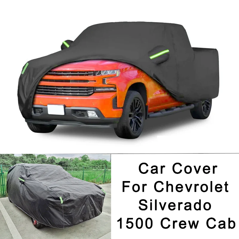 

Custom Outdoor Waterproof Car Covers for Chevrolet Silverado 1500 Crew Cab 6.6ft Bed Snowproof All Weather Pickup Truck Cover