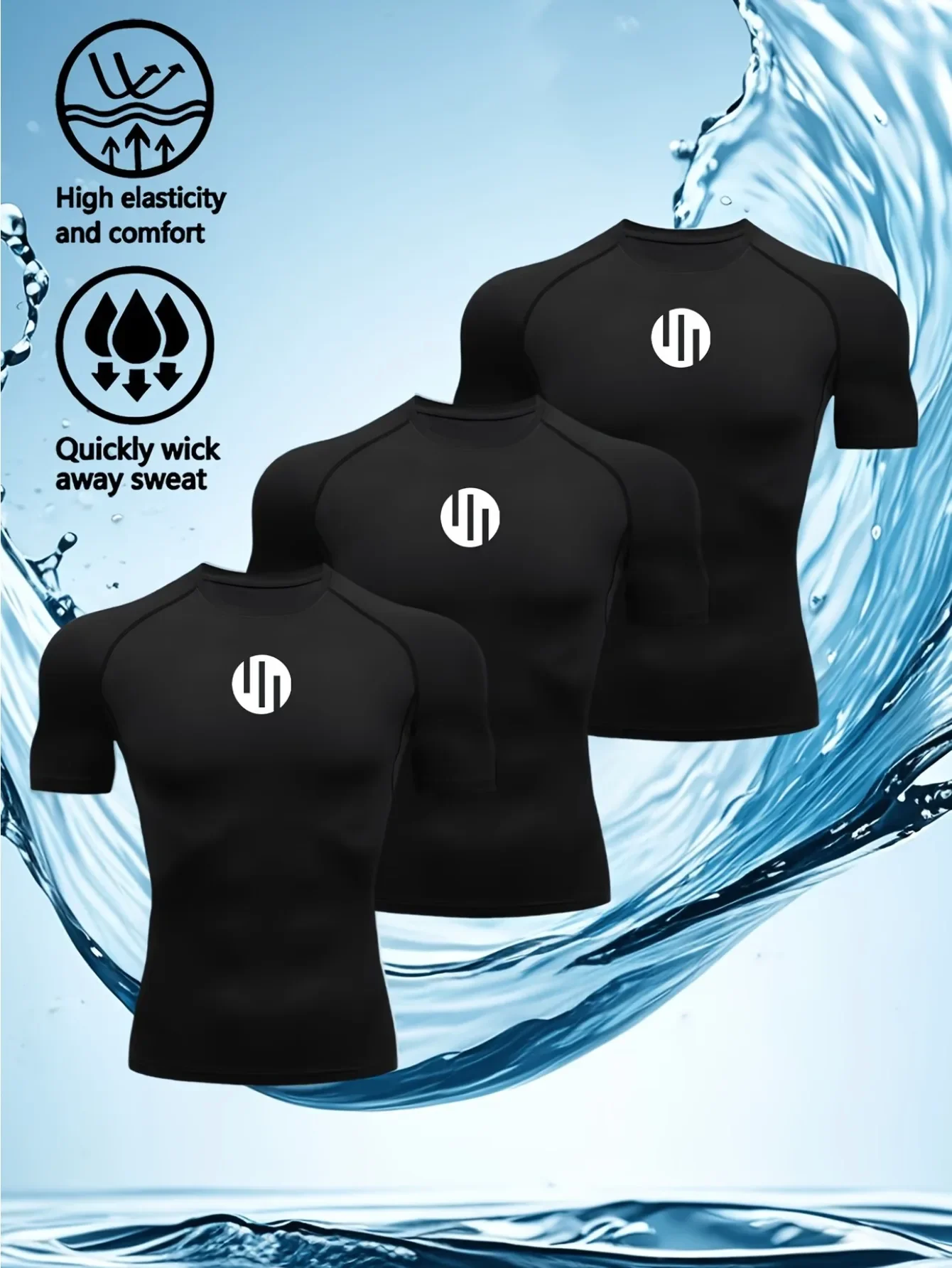 Triplet Men's Compression Printed T Shirt Summer Sportswear Running T-shirt Elastic Quick Dry Sport Gym Fitness TShirts Men