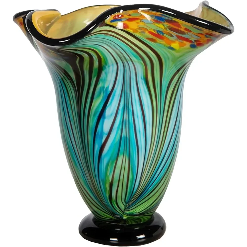 AV15415 Kalmia Hand Blown Art Glass Vase Freight Free Decoration Home Decorations Decor Garden