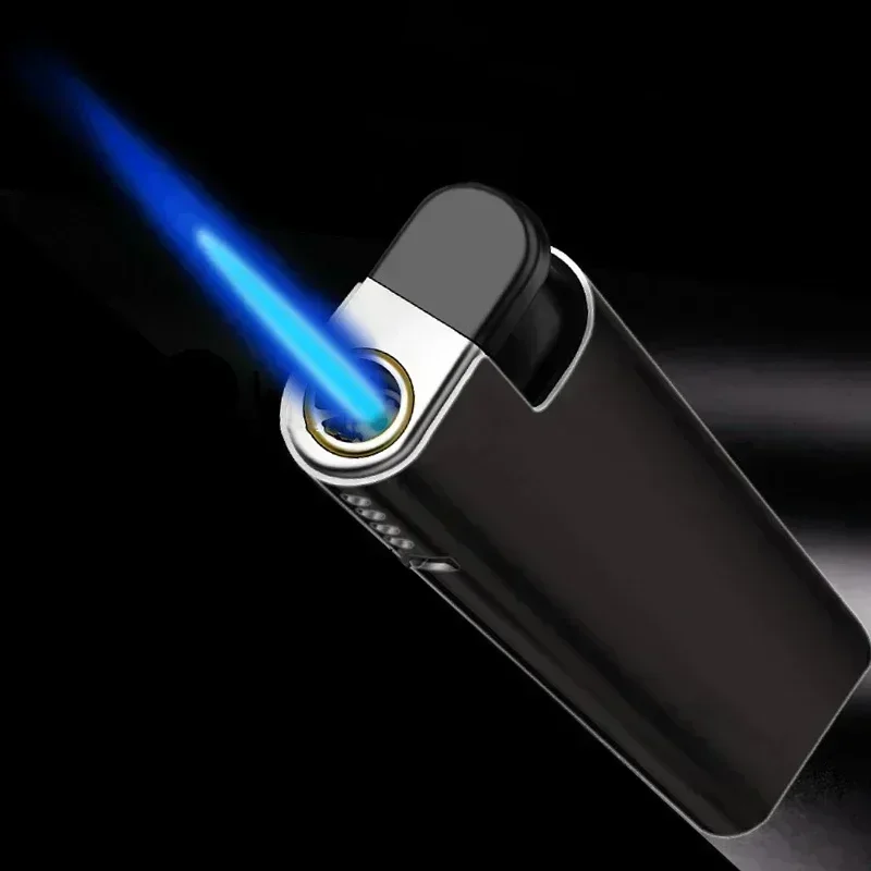 Nieuw merk buiten winddicht directe injectie blauwe vlam aansteker sigarettenaansteker rookaccessoires campinggereedschap ontstekingsgereedschap