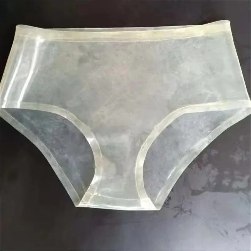 

Sexy Natural Latex Transparent Women Briefs Rubber Shorts Custom Made Handmade Underwear