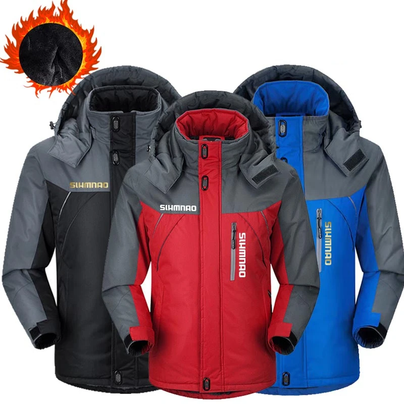 

2025 New Winter Thickened Warm Men's Fishing Jacket Outdoor Mountaineering Camping Warm Jacket Men's Large L-6XL Jacket