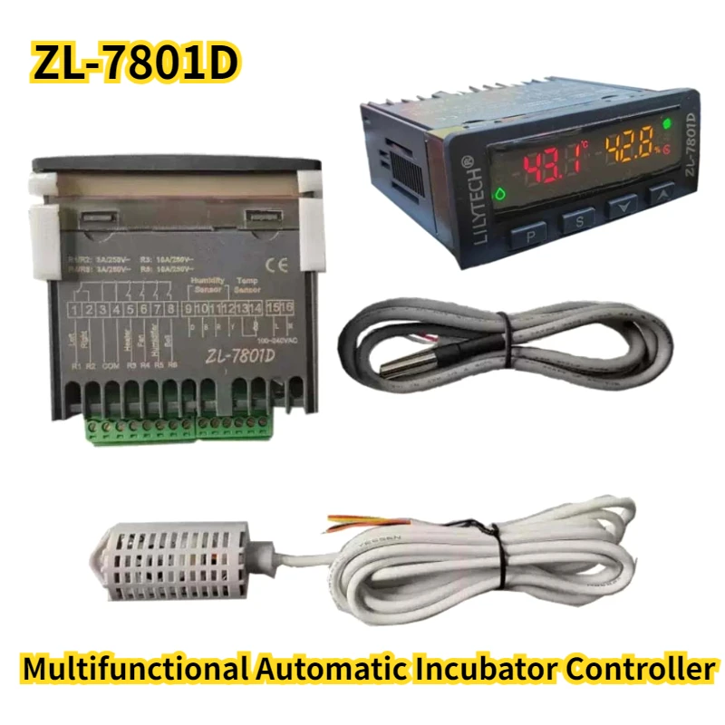 

ZL-7801D, Многофункциональный автоматический контроллер инкубатора, контроллер температуры и влажности для инкубатора, Lilytech