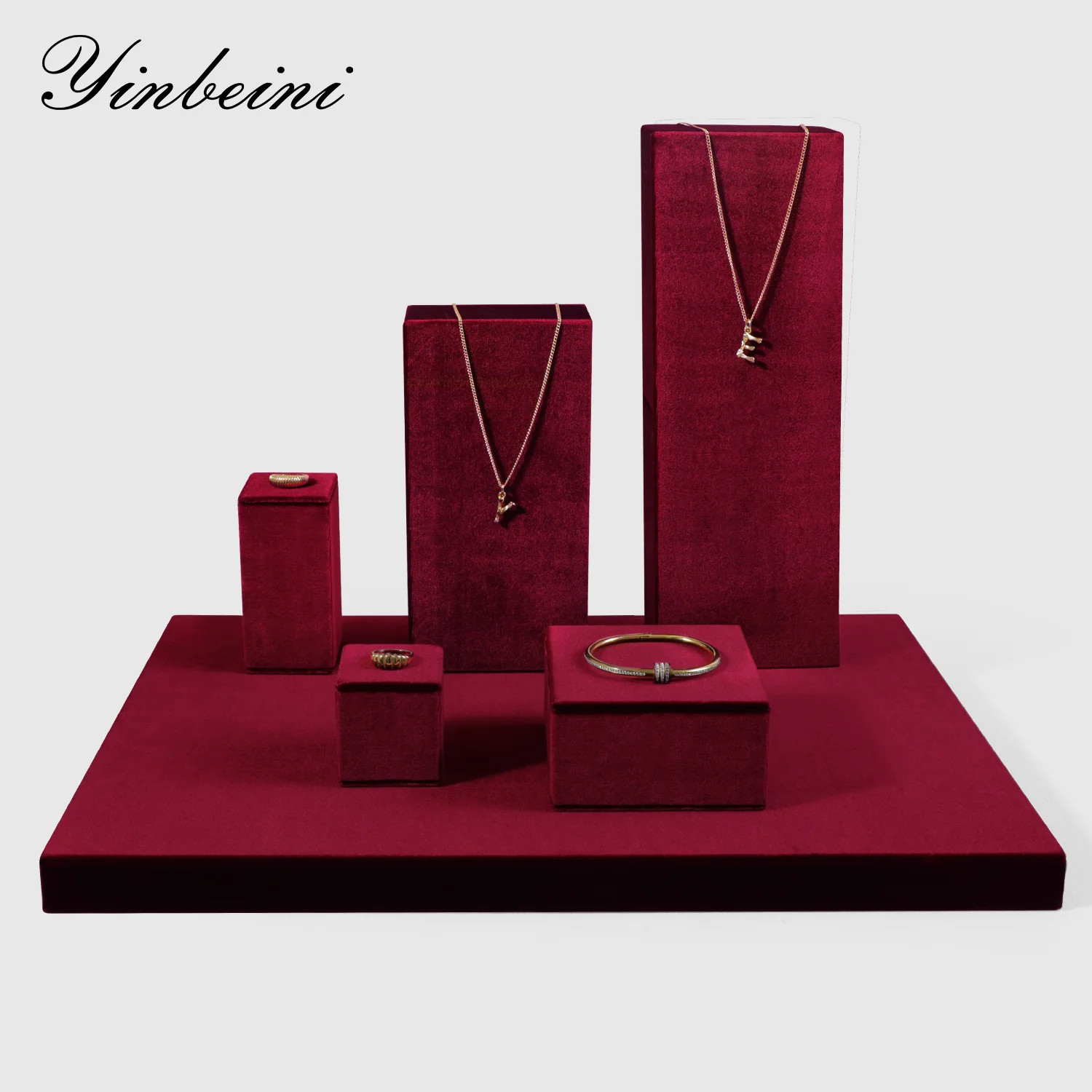 

Yinbeini Наборы для хранения ювелирных изделий Кольцо Серьги Ожерелье Стенд Подвеска-браслет Подставка для хранения TB006