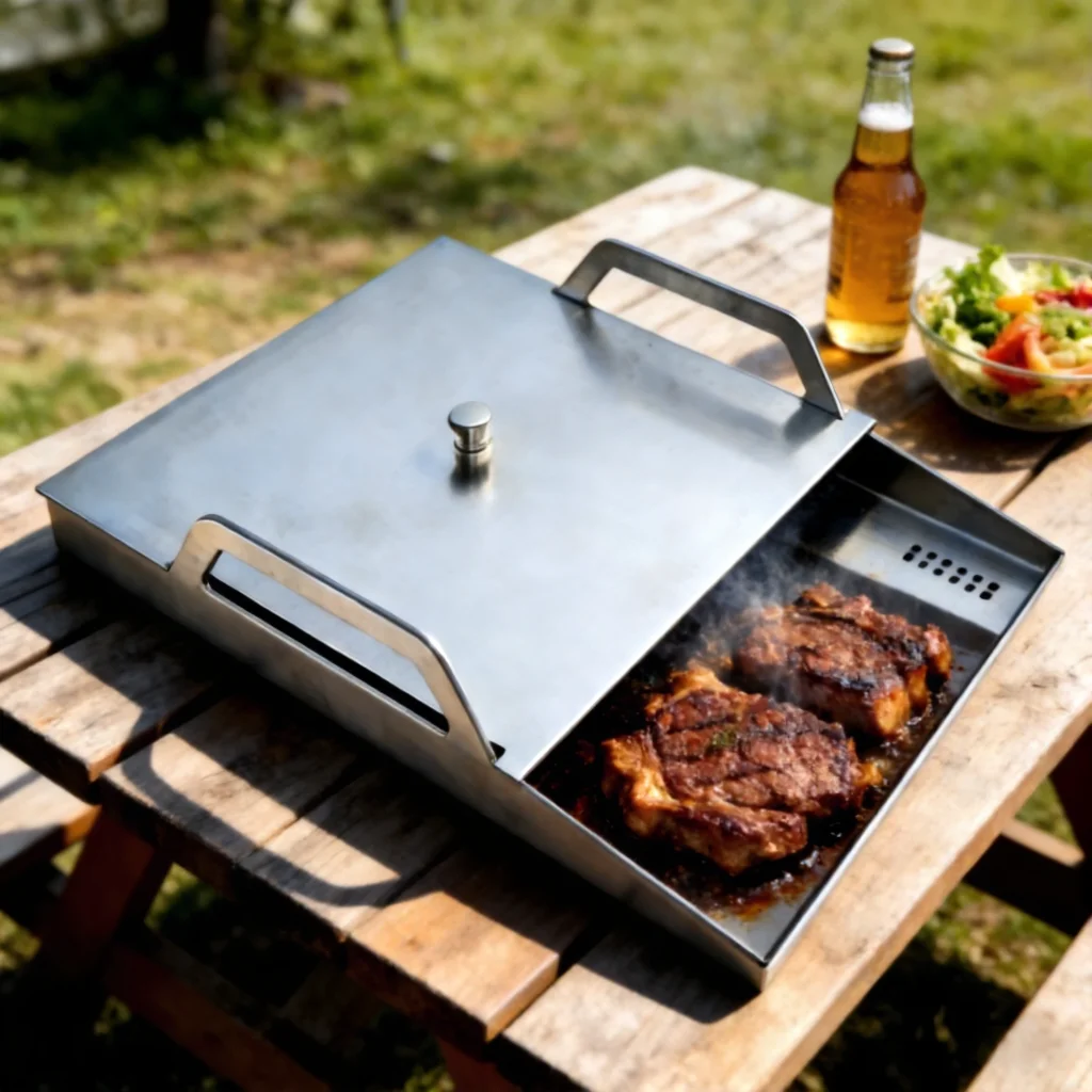 Commercial Portable Camping Anti-Rust High Temperature Resistant Thickened BBQ Stainless Steel Grill Tray