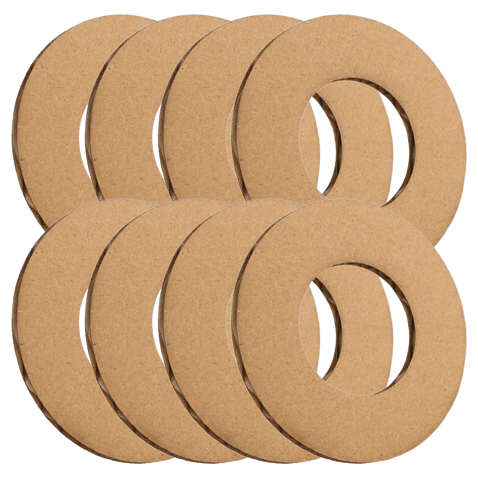 

11pcs Garland Cardboard Wreath Base for DIY Craft Decor Home Wedding Thick Paper Rings Round Frames Handmade Hoops