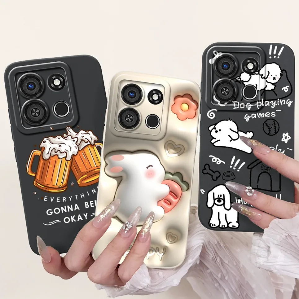 Funda de teléfono para Itel A05s A 05s pareja amor corazón antigolpes lujo 2024 moda contraportada para Itel A663LC ItelA05s bolsa suave de TPU