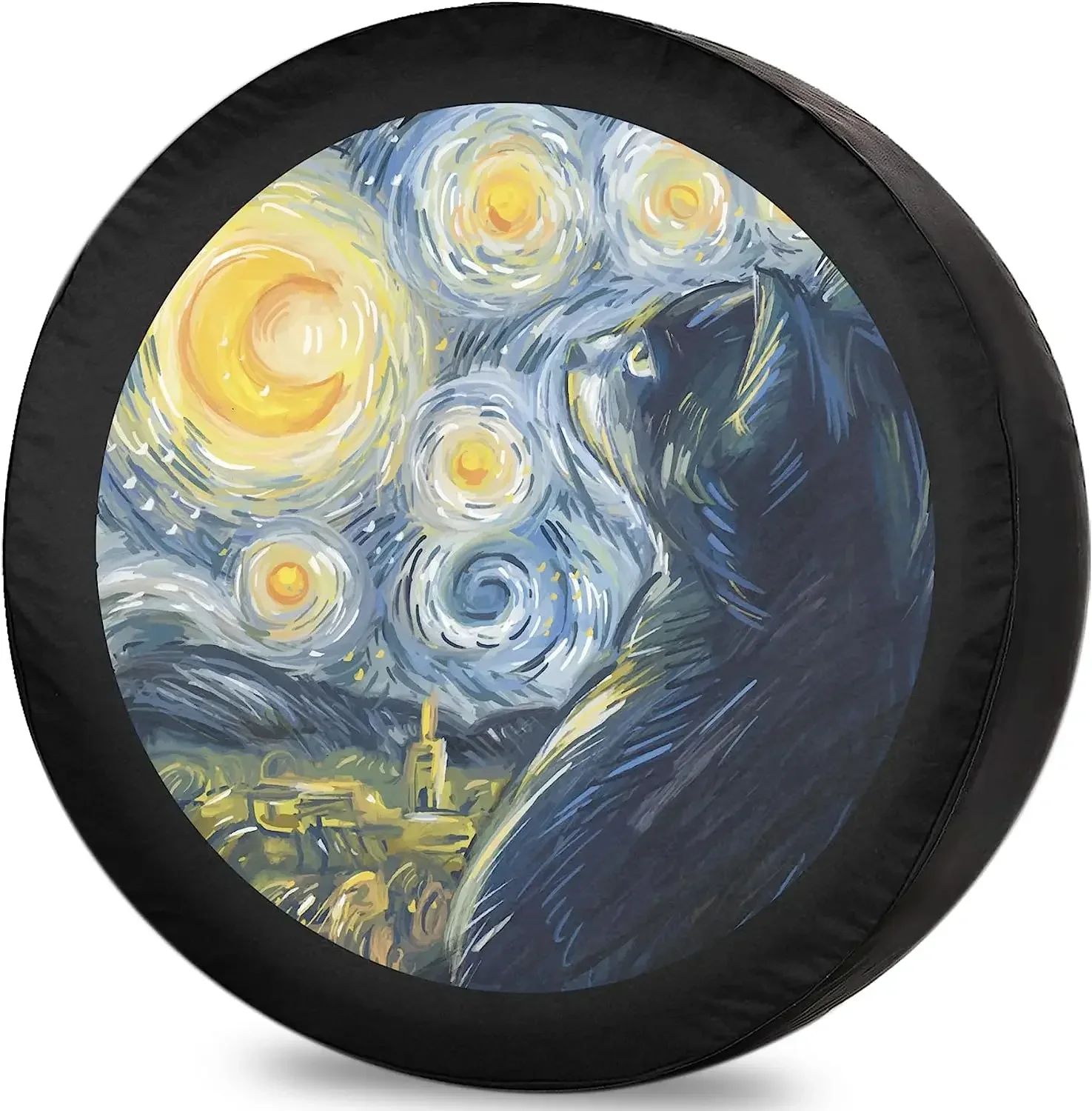 

Arte abstracto Van Gogh's Feline cubierta neumático repuesto protectores ruedas agua a prueba polvo Universal apto p