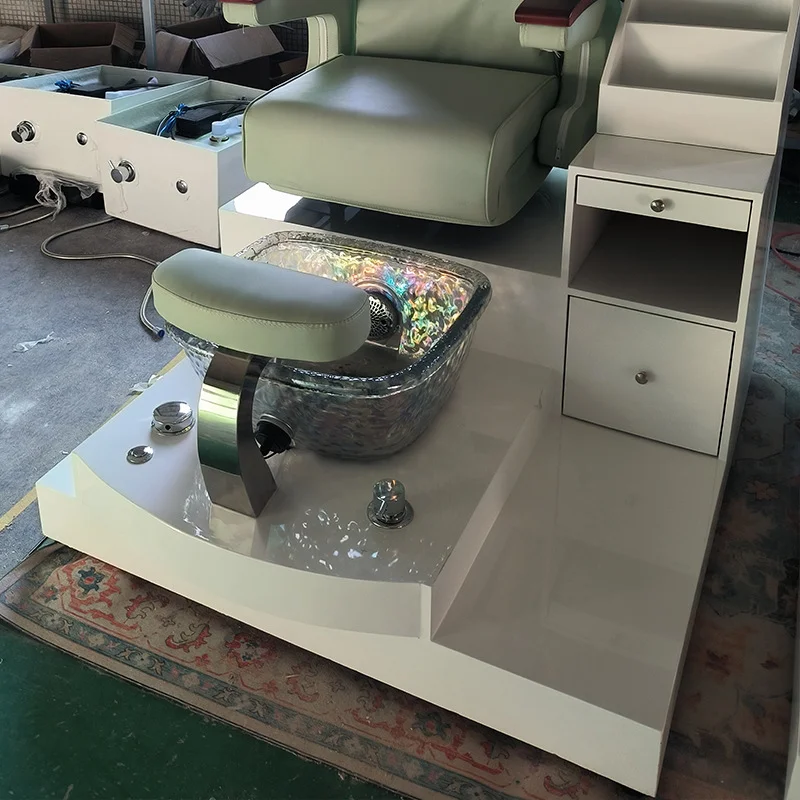 เก้าอี้นวดเท้าสปาทำเล็บเท้าแบบยุโรป พร้อมระบบหมุนเวียนน้ำ