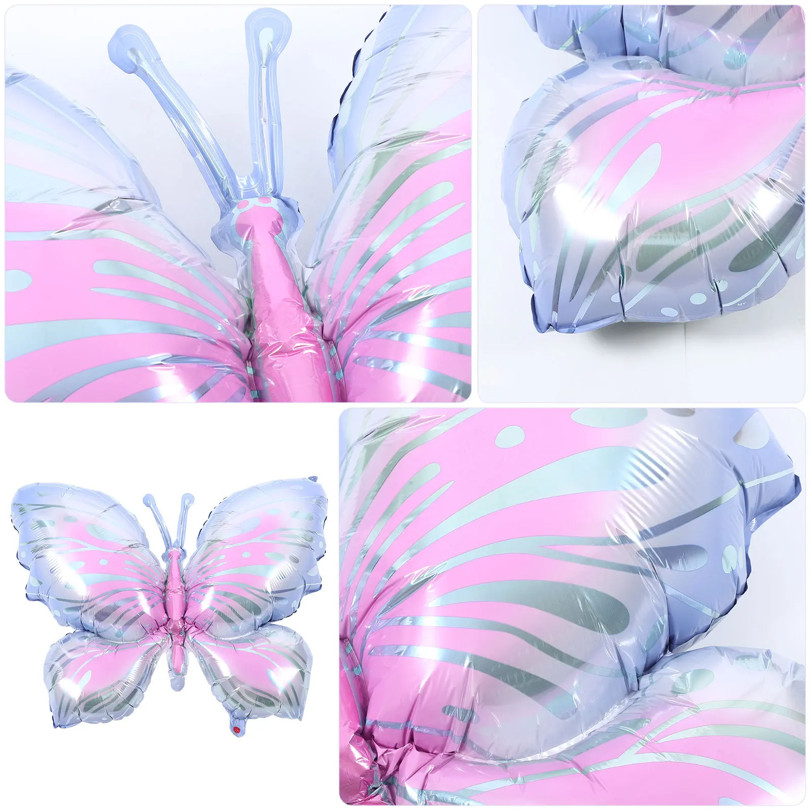 

5Pcs Butterfly Foil Balloons Aluminum Inflatable Balloons Bright Colorful Party Decoration Photo Props Balloon Decoration
