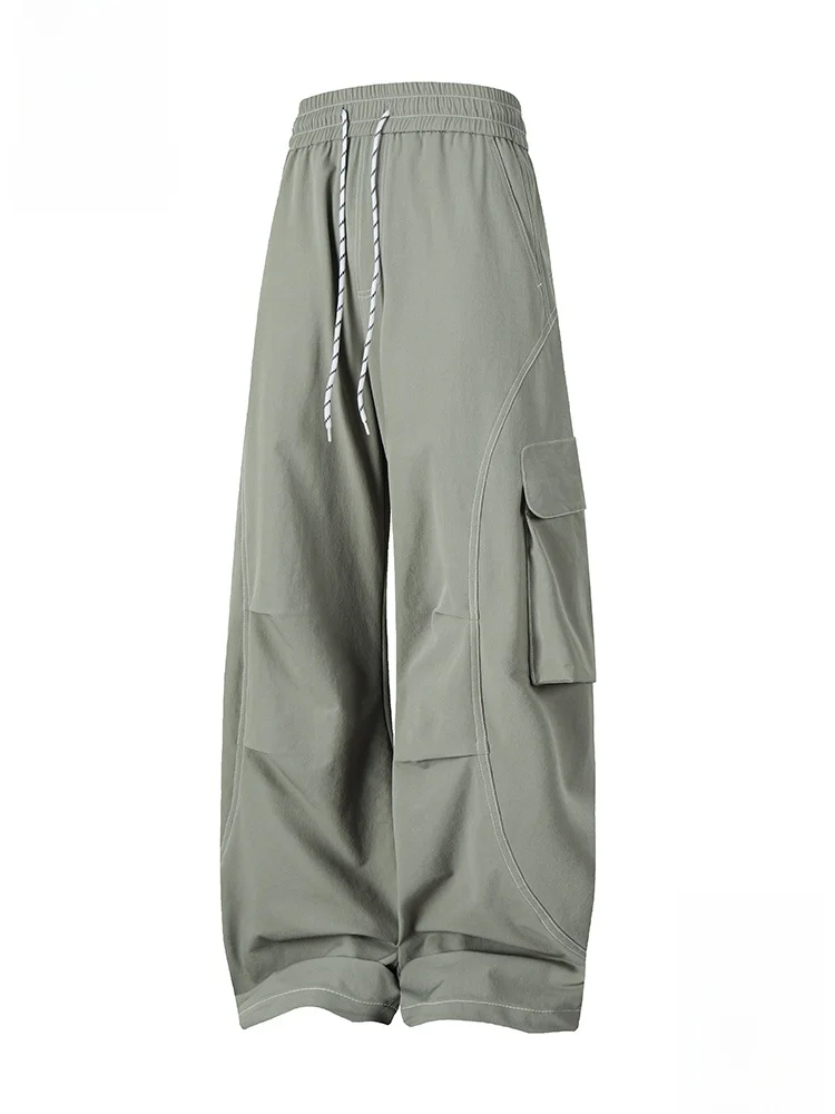 

Мужские повседневные брюки Paul Frank Large Mouth Monkey Workwear: осенние, модные, брендовые, с пэчворком, плиссированные, широкие, в стиле парашютиста