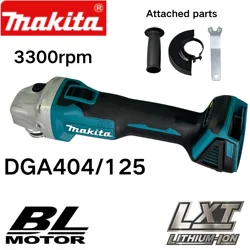 Makita 18V 125mm DGA404/100 Brushless Lithium Electric Angle Grinder Rechargeable Cutting Machine High Power Polishing Machine