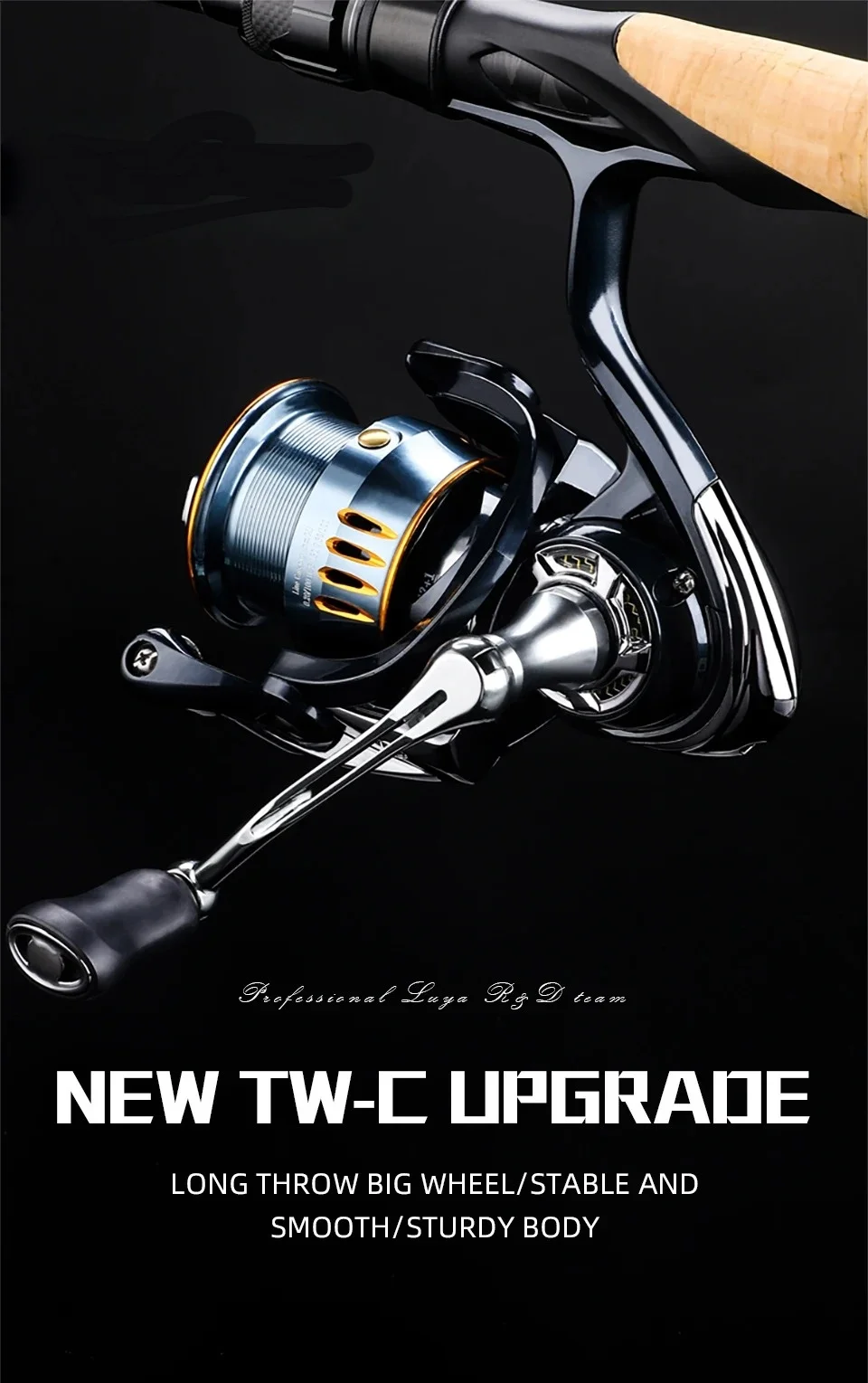 Okuma Original Nahtloses Spinnrad, Modelle 1000-2500-5000, Ausgestattet mit Stylischen Polarisierten Angelbrillen – Detail 2