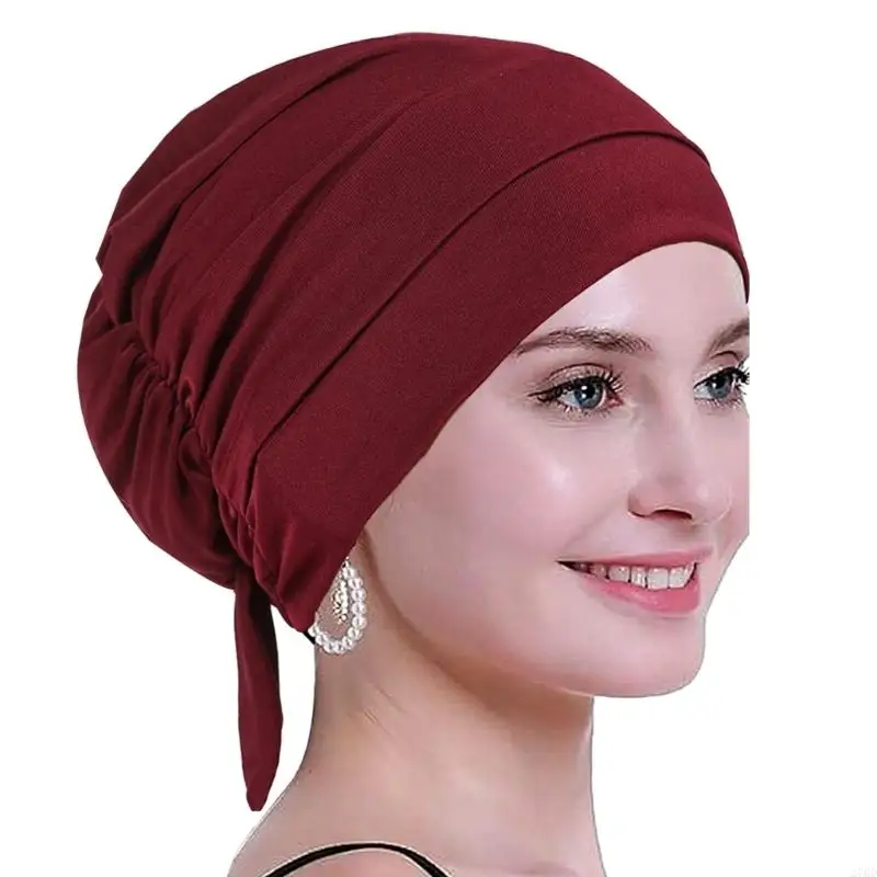 Breathable Head Cover Headscarf Cap Hijab Turban Cap for Daily Wear