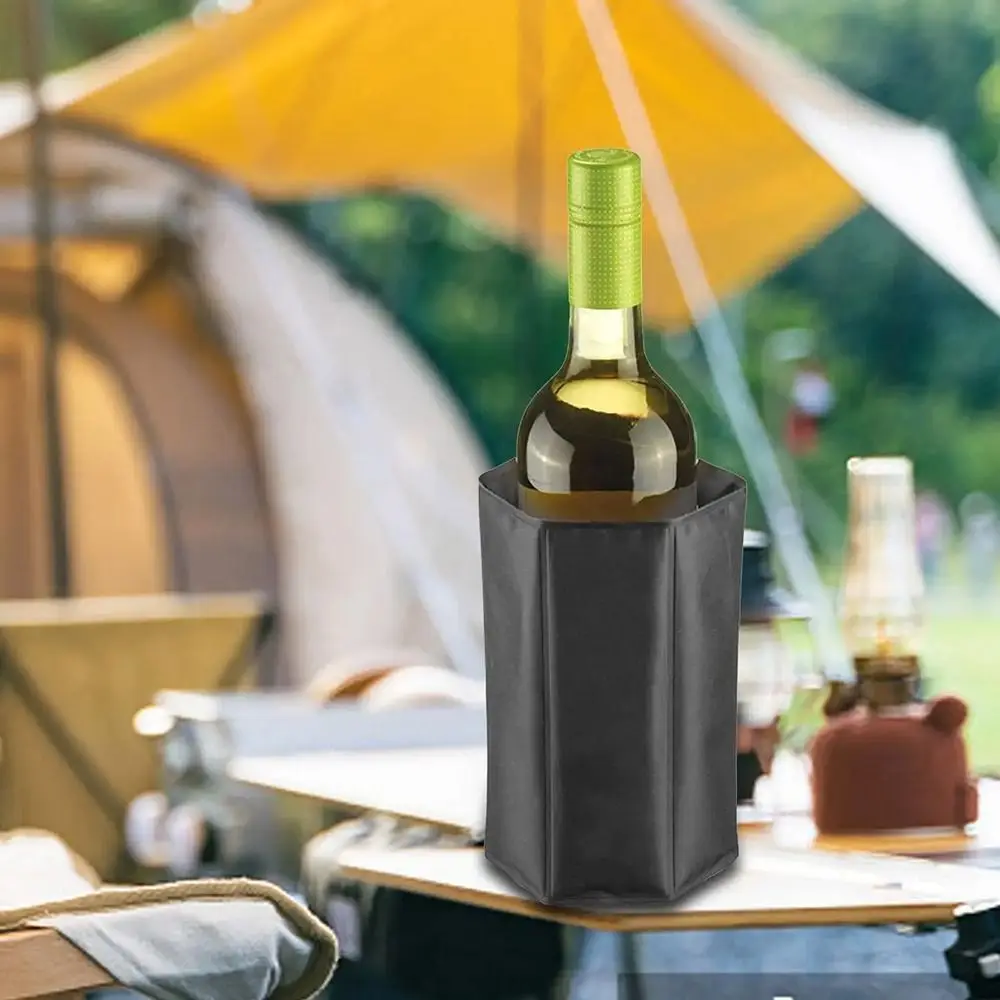 Non-toxic Reusable Wine Cooler Sleeve Universal Folding Wine Bottle Chiller Durable Ice Pack