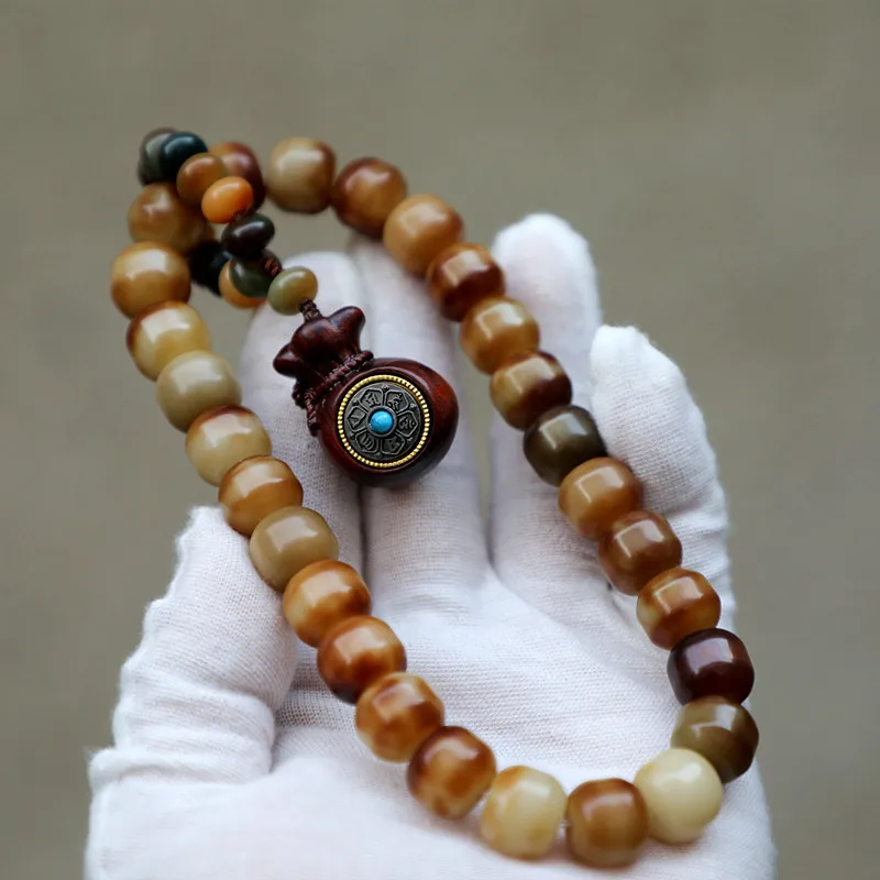 13Mm Coin Purse-Style Root , Handheld ; Tiger-Skin Burger Beads, Bodhi Seed Car Pendant