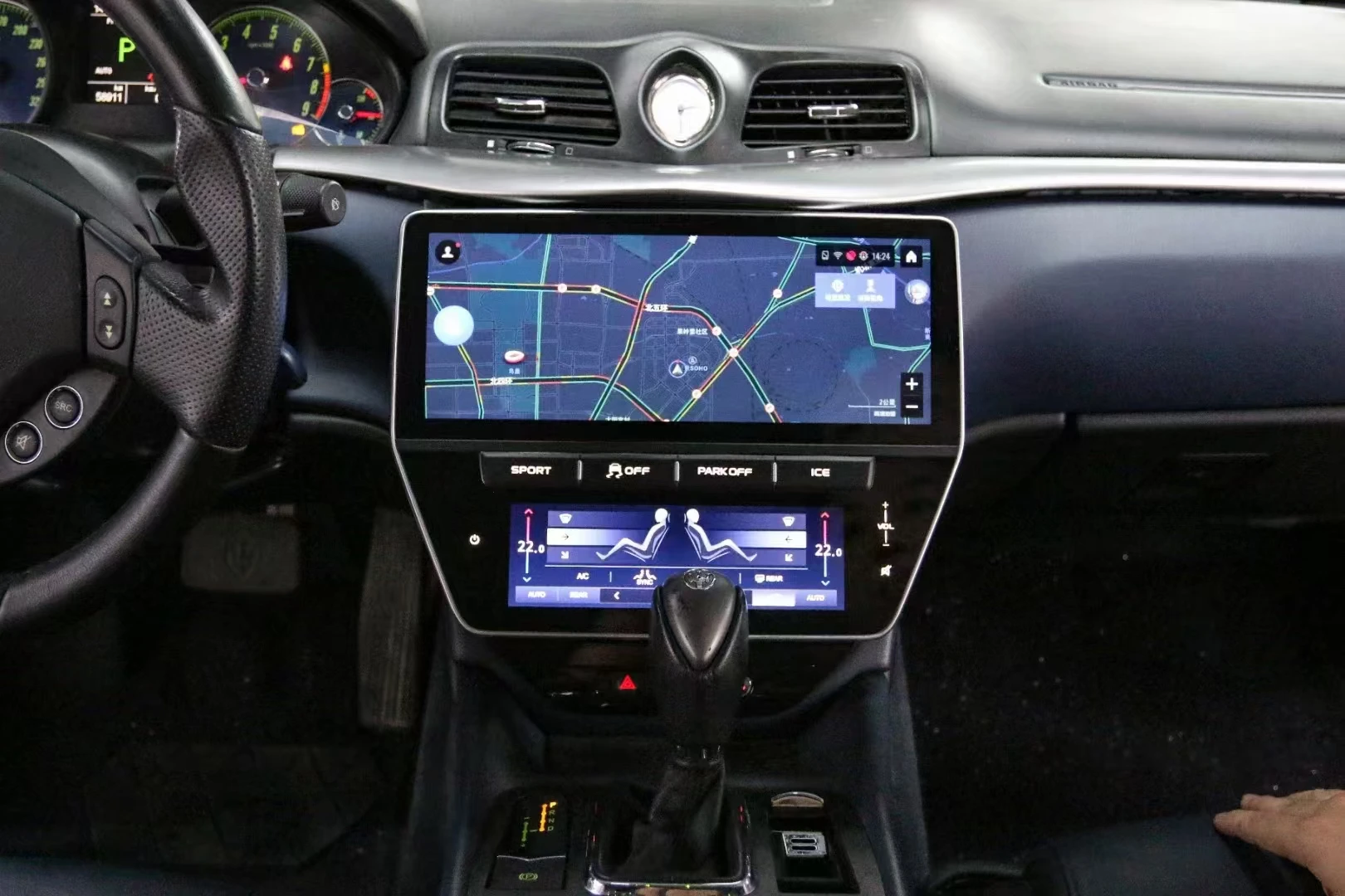 22 بوصة RHD أندرويد 12 لمازيراتي GT أندرويد 2007 - 2015 راديو السيارة Carplay كوالكوم مشغل وسائط متعددة نظام تحديد المواقع والملاحة التيار المتناوب مجلس #5