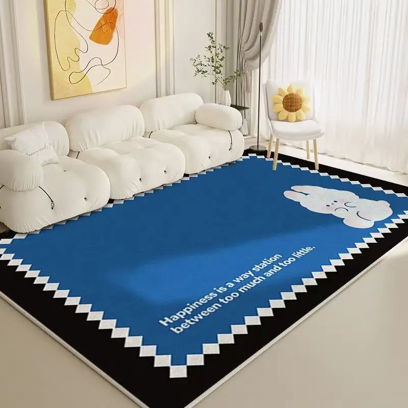 [186] Living room carpet sofa coffee table bedside cartoon home large area full floor mat