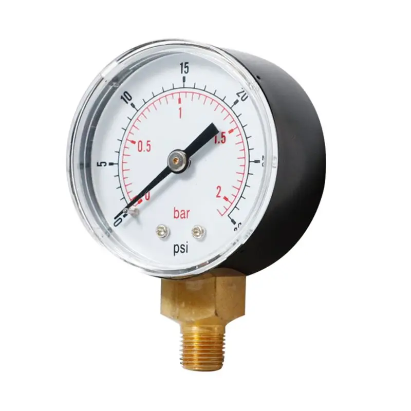 Y50 Pressure Gauge 52mm 1/4 BSPT Vertical 15,30,60,100,150,300PSI High