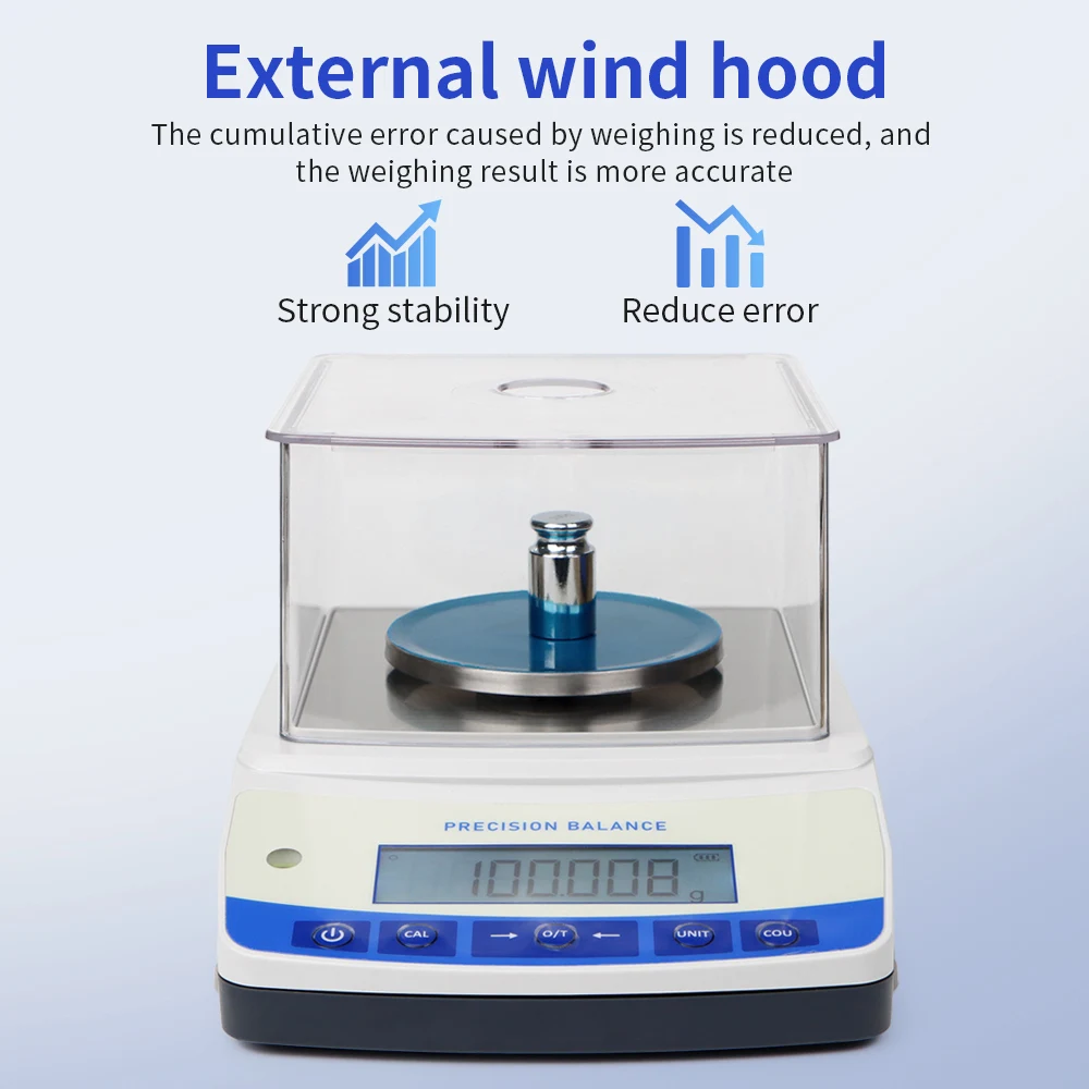 500G 0.001G Lab Analytical Balance Scale High Precision Electronic Balance EU Plug Kitchen Jewelry Luggage Weighing Scales