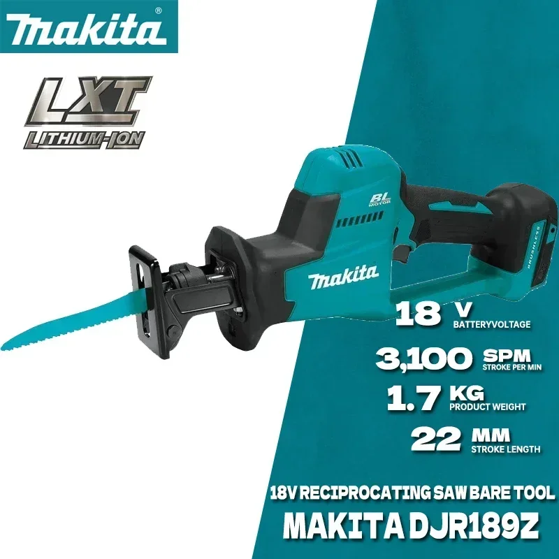 MAKITA DJR189Z Reciprocating Saw LXT One-Handed 18V Lithium Rechargeable Cutting Machine Brushless Cordless Power Tools DJR189