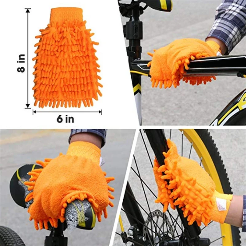 Bicycle Chain Cleaner Set Bike Cleaning Kit Outdoor Cycling Cleaning Tool Mountain Road Bikes Chains Brushes Glove Accessories