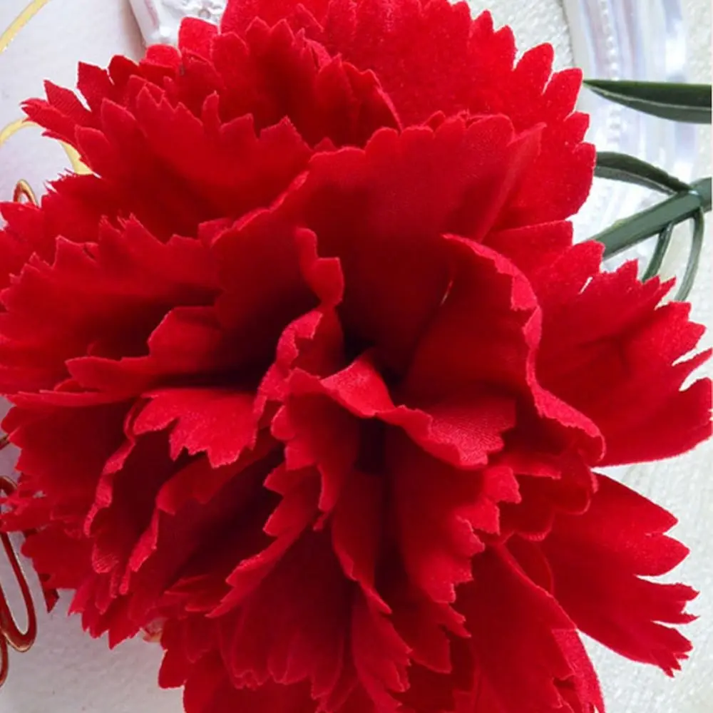

Real Touch Artificial Red Carnations DIY Craft Handmade Simulation Carnation Flower Realistic 54cm Fake Plants Mother's Day Gift