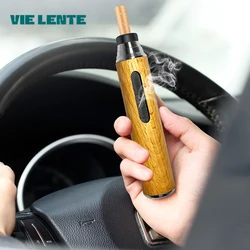 Portable Car Ashtray Mini Car Ashtray Anti Soot-flying Cigarette Cover Anti-ash Luxury Wood Cigarette Holder for Smoking Gift