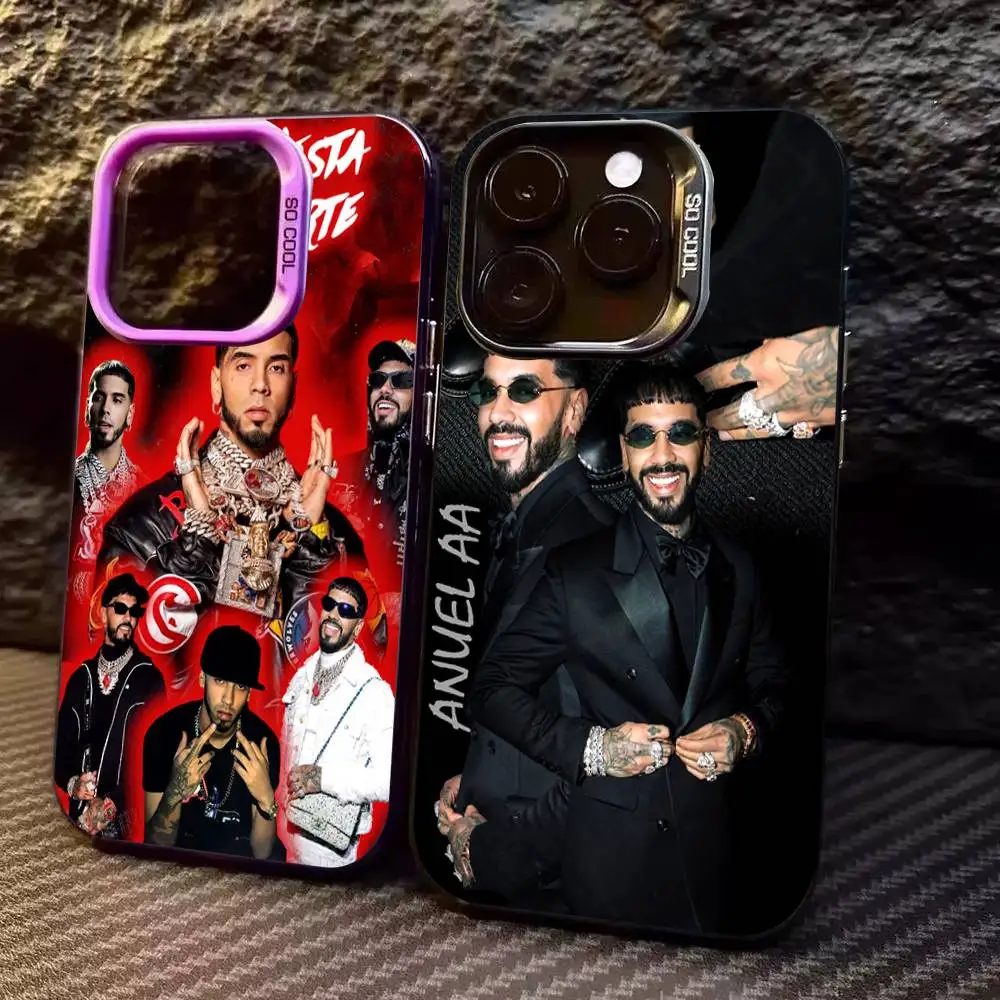 Hot Rapper A-Anuel AA Phone Case Color Silver Shell For LPhone 17 16 16e 15 14 13 12 11 Pro Max Plus