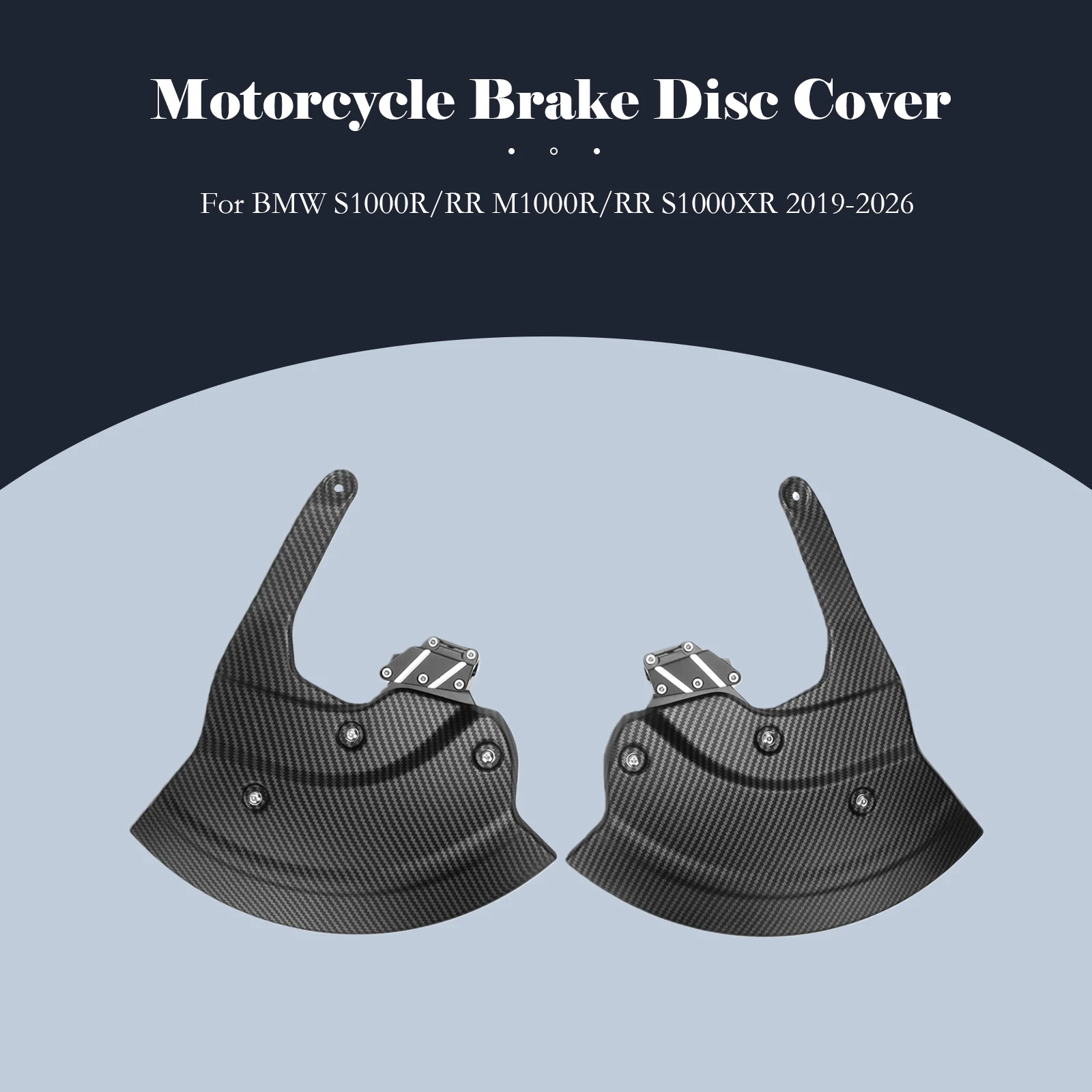 

For BMW S1000R S1000RR M1000R M1000RR S1000XR 2022 2023 2024 2025 ABS Carbon Front Fender Wheel Cover Kit Motorcycle Accessories