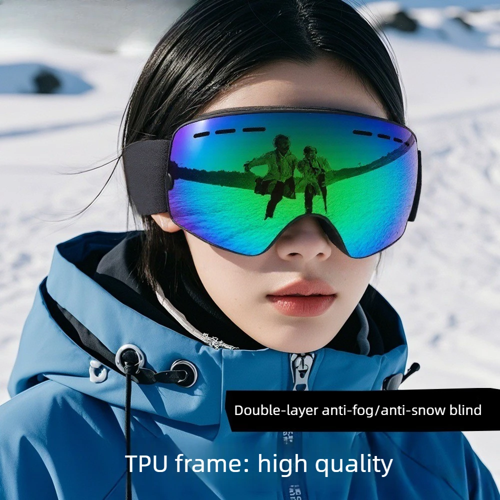 

Mountain Skiing Goggles UV Protection Snowmobile Glasses for Winter Sports,Anti-Frog Waterproof Sand-proof Cycling Eyewear