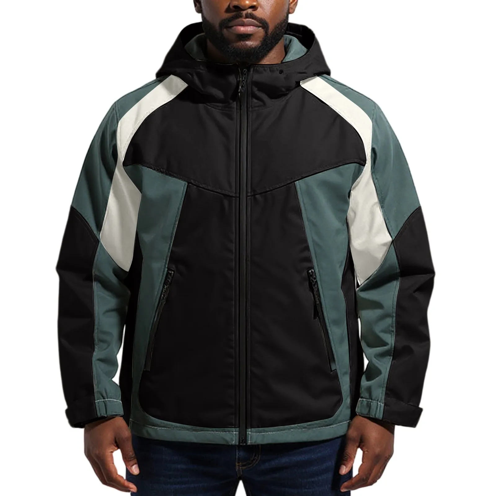 

Мужская спортивная куртка на открытом воздухе, куртки с капюшоном, ветрозащитная модная мужская ветровка, свободные пальто, мужские однотонные куртки для колледжа, верхняя одежда