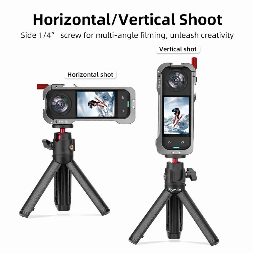 Rabbit Cage Knob For Insta360 X5 Metal Frame Rabbit Cage Expansion Bracket Sports Camera Fixed Adapter Clip Accessories X4V5