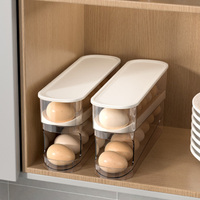 Kitchen Double-layer Egg Storage Racks Refrigerator Egg Storage Box Automatic Scrolling Eggs Holder Home Large Capacity Storage