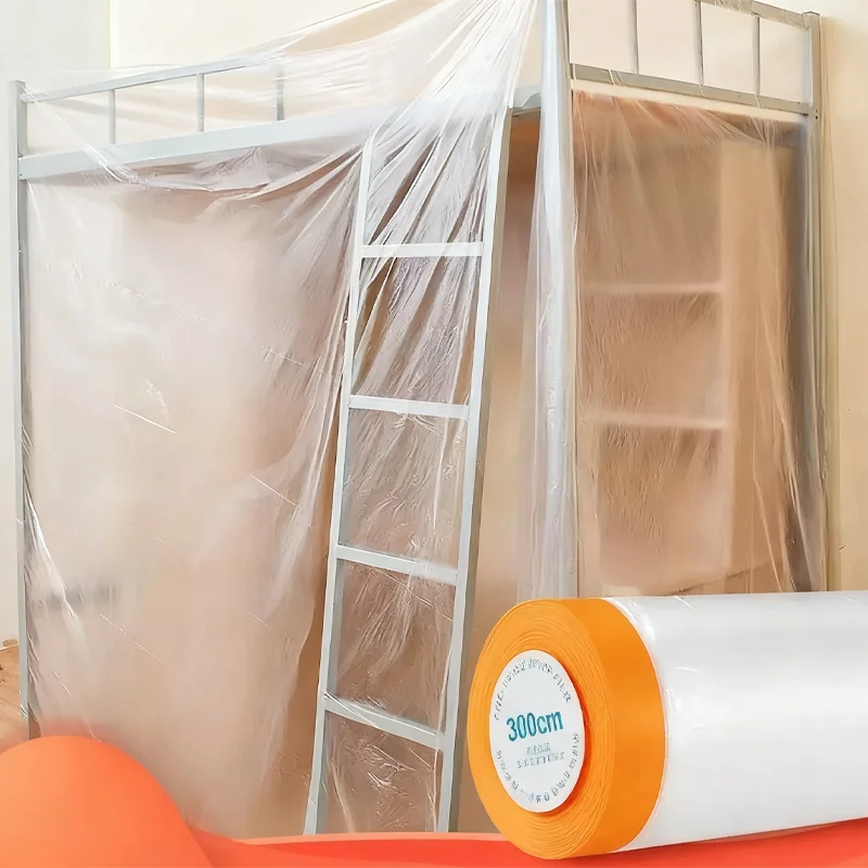 Dustproof and paint-protective film, spray paint furniture, dormitory, high-temperature resistant masking paper, sticky masking