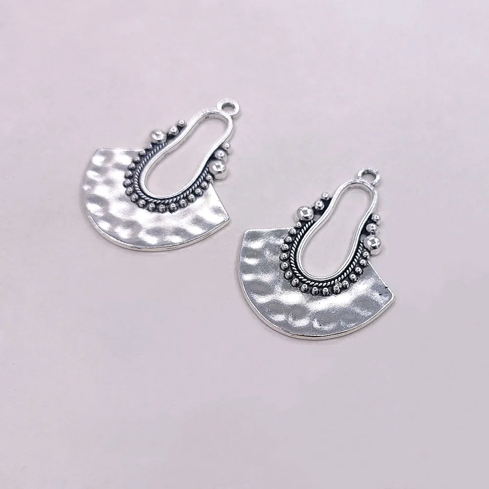 New Fashion 5pcs 38*28MM Retro Zinc Alloy  Charms Pendant for DIY Earring  Jewelry Findings Components