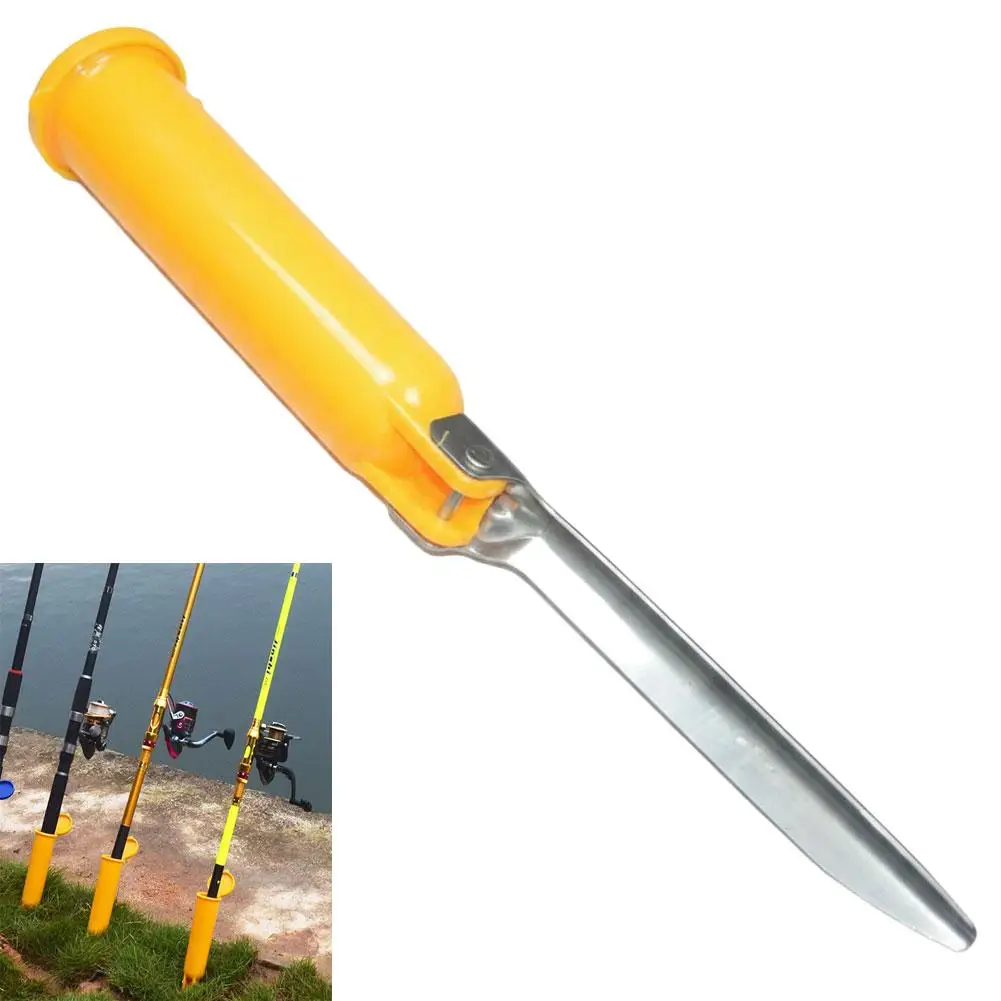 Faltbarer Angelrutenhalter mit Aufbewahrungsdeckel - Meeresruten-Bodenhalter, Kompaktes Design für Strandangeln