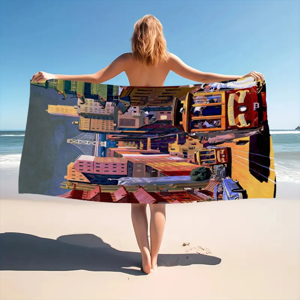 

Quick Drying Beach Towels GATYZTORY-New-York-Street Oversized 30x60inch Printing Towel Super Absorbent Pool Towel Blanket