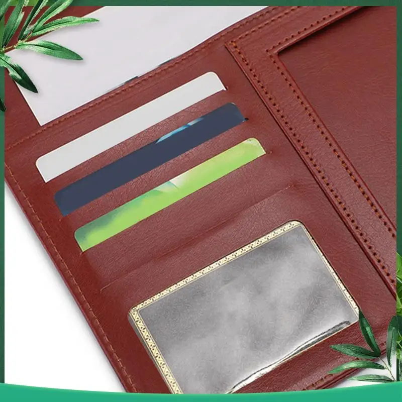 

(NEW) A4 PU Padfolio File Folder Portfolio Business Document Holder Metal Clipboard Pad Document Organizer Holder Easy Install ,