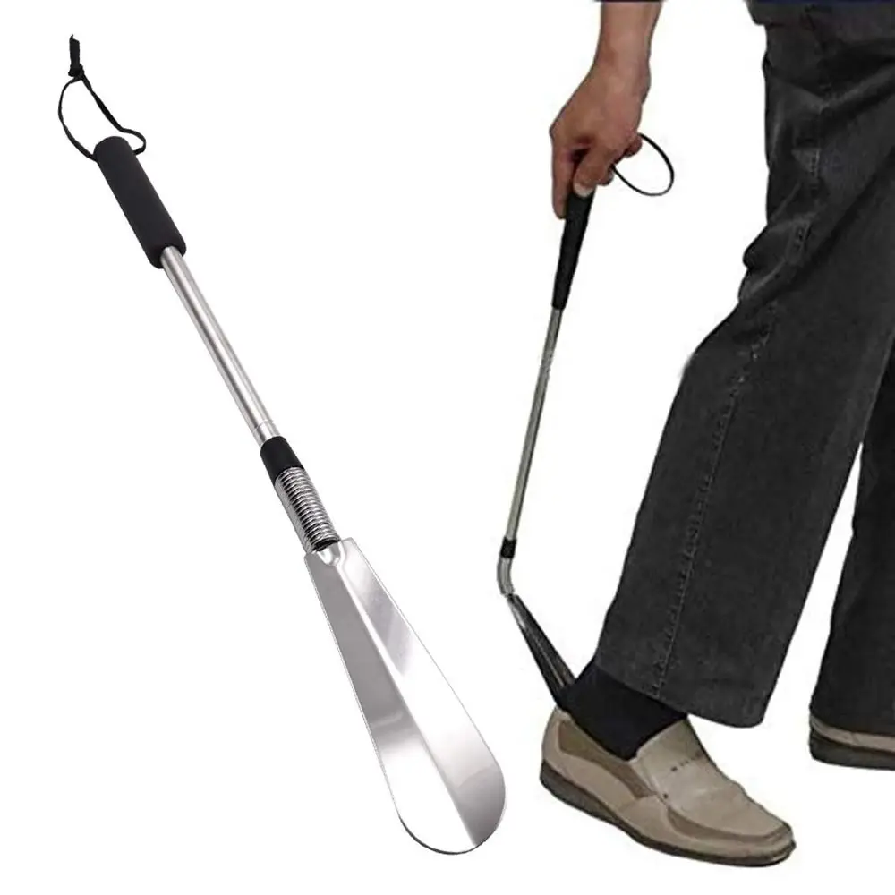 

Shoe Horn Extendable Shoe Horn Stainless Steel Long Handle Telescopic Shoehorn Adjustable Ergonomic Retractable Shoehorn