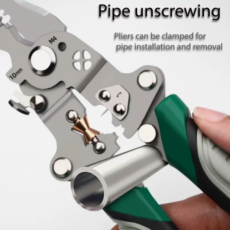 كهربائي سلك المكشكش مقشرة كماشة الكابلات تجريد متعددة الوظائف الصحافة ذو طيات محطة العقص الإجمالي الجانب أداة القطع