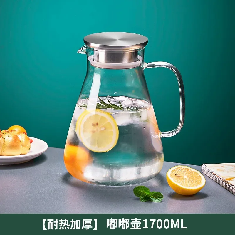 

Water Jar With Handle Cold Water Kettle And Water Cups Household Heat-Resistant Explosion-Proof Teapot Large Capacity Teapot Set