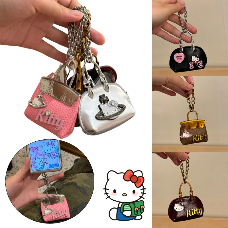 

Sanrio Hello Kitty брелок мультфильм мини-сумка брелок кулон рюкзак украшения модный автомобильный брелок для девочек Декор аксессуары