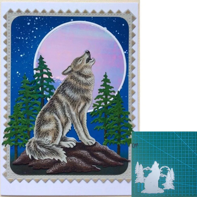 Animal dog wolf metal cutting dies mold Scrapbooking decoration paper craft knife mould blade punch template Embossing stencils